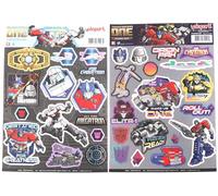 Transformers One - Confezione di adesivi giganti (2 fogli), 21 x 29,7 cm, decalcomanie premium per fan, auto, laptop e decorazioni fai da te