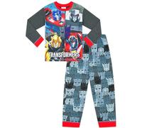 Transformers Optimus Prime and Bumblebee - Pigiama lungo per bambini e bambine, Grigio, 6-7 Years