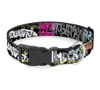 Transformers Plastic Clip Dog Collar Transformers Icons and Graffiti Collage B