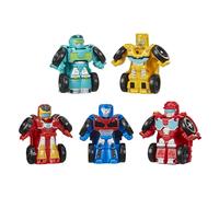 Transformers Playskool Heroes Rescue Bots Academy Mini Bot Racers Robot giocattolo convertibile 5-Pack 2 pollici auto giocattolo da collezione (esclus
