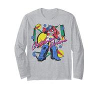 Transformers Retro Optimus Prime Maglia a Manica, Unisex per Adulti, Grigio Melange, M