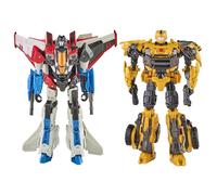 Transformers: Rise, confezione da 2 action figure con Starscream Voyager e Bumblebee Deluxe 14 cm e 16,5 cm, ispirate al videogioco, dagli 8 anni in su