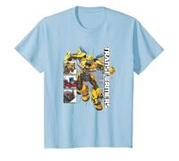 Transformers: Rise of The Beasts Box Panels Bumblebee Shot Maglietta, Bambini, Celeste, 10 Anni