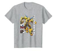 Transformers: Rise of The Beasts Box Panels Bumblebee Shot Maglietta, Bambini, Grigio Melange, 6 Anni