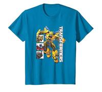 Transformers: Rise of The Beasts Box Panels Bumblebee Shot Maglietta, Bambini, Zaffiro, 10 Anni
