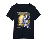 Transformers Soundwave Maglietta, Donna Plus-Size, Nero, 5X