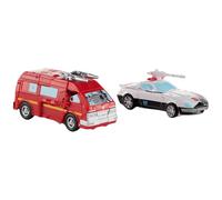 Transformers Studio Series 86 Buzzworthy Bumblebee Battle Damage Ironhide & Prowl Action Figure Confezione da 2