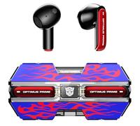 Transformers TF-T01 - Auricolari wireless Bluetooth 5.4, con bassi profondi, con microfono intelligente con cancellazione del rumore, IPX5, impermeabili, per Android, iOS, blu, Optimus Prime