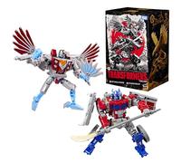 Transformers Timelines - Action figure da collezione Starscream e Optimus Prime da 12,7 cm e 14 cm, set a tema samurai, 8+