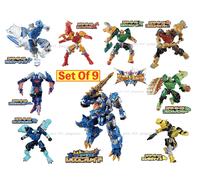 Transformers Wild King Double WKWM-01 Master & WKWB-01-08 Beast Set di 9 PSL
