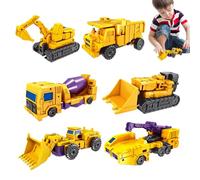 Transforming Robot Car Toy - Magnetic Transform Engineering Car - Set Di Giocattoli Per Veicoli Da Costruzione | Robot A Trasformazione, Qualità Costruttiva ABS, Colori Vivaci, Età 3+, Gioco