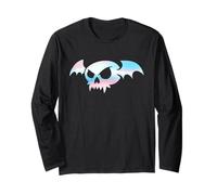 Transgender Bat Vampire Skull Trans Pride Goth Halloween Maglia a Manica