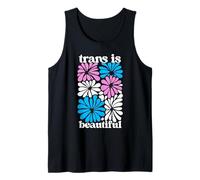Transgender Floral Retro Flowers Trans Pride Colors Boho Canotta