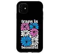Transgender Floral Retro Flowers Trans Pride Colors Boho Custodia per iPhone 11