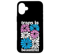 Transgender Floral Retro Flowers Trans Pride Colors Boho Custodia per iPhone 16 Plus