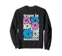 Transgender Floral Retro Flowers Trans Pride Colors Boho Felpa