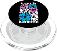 Transgender Floral Retro Flowers Trans Pride Colors Boho PopSockets PopGrip per MagSafe