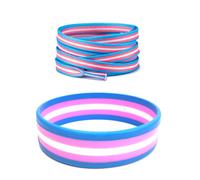 Transgender Lacci Blu Rosa Strisce Bianche a Righe Lgbt Lacci Per Scarpe 120cm