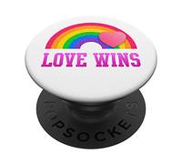 Transgender Love vince l'orgoglio arcobaleno LGBTQ+ PopSockets PopGrip Adesivo