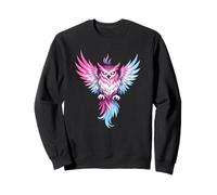Transgender Owl Bird Trans Pride Flag Colors Tattoo Style Felpa