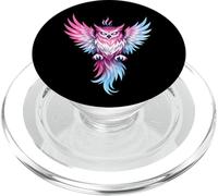 Transgender Owl Bird Trans Pride Flag Colors Tattoo Style PopSockets PopGrip per MagSafe