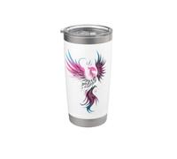 Transgender Phoenix Bird Trans Pride Flag Rising From Ashes Bicchiere termico in acciaio inox doppia parete