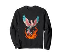 Transgender Phoenix Bird Trans Pride Flag Rising from Ashes Felpa