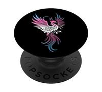 Transgender Phoenix Bird Trans Pride Flag Rising From Ashes PopSockets PopGrip Adesivo