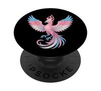 Transgender Phoenix Bird Trans Pride Flag Rising From Ashes PopSockets PopGrip Adesivo