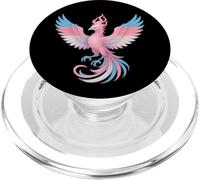 Transgender Phoenix Bird Trans Pride Flag Rising From Ashes PopSockets PopGrip per MagSafe