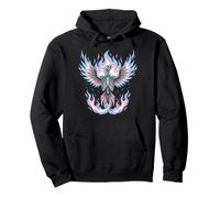 Transgender Phoenix Halloween Trans Flag Rising from Ashes Felpa con Cappuccio