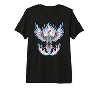 Transgender Phoenix Halloween Trans Flag Rising from Ashes Maglietta Premium