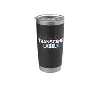 Transgender Pride Trascendere Etichette Bicchiere termico in acciaio inox doppia parete