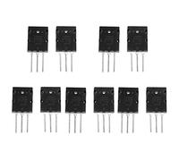 Transistor di potenza al silicio (PNP) + 2SC5200 (NPN), nero, 5 coppie