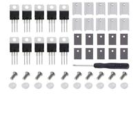 Transistor IC L7805CV L7805 L7805 5G 1.5A TO-220 3PIN MOSFET YoPile 10PCS per Arduino + Dissipatore di calore
