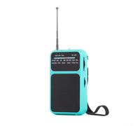 Transistor - Radio a transistor, doppia alimentazione, 11 cm, colore: Blu | Jack per cuffie da 3,5 mm, modalità di ascolto privato, uscita altoparlante chiaro, bande AM/FM, design