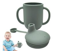 Transition Sippy Cup - Transition Cup Sippy Cups, borraccia in silicone con manici, 150 ml, a prova di perdite, a prova di perdite, lavabile in lavastoviglie e adatto al microonde