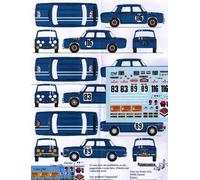 Transkit 1/24 RENAULT R8 DECALS TdeC 1965+1966 MC 1969 Renaissance TK24/326