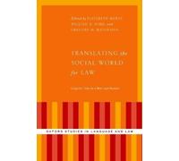 Translating the Social World for Law (Copertina rigida)