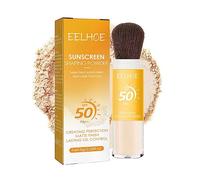 Translucent Sunscreen-Infused Setting Powder with Oil Control Natural Matte Finish, Mineral Brush for All Skin Types - Light and Breathable