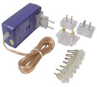 Transmedia Alimentatore di rete da viaggio 2100 mA sincronizzato con GB/US/AU/EU maschio e 7 connettori, 100 - 240 V, 3/3.3/5/6/6.5/7 V NTT10L