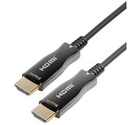 Transmedia MaxTrack - Cavo in fibra ottica HDMI® attivo con Ethernet C508-30ML - HDMI 2.0, 4K UHD, 4K@60Hz, 3D, HDR, HDCP 2.2, YUV 4:4, con convertitore ottico, portata fino a 100 m