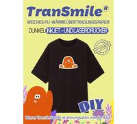 TRANSMILE Carta in silicone 10 A4 + 1 A3, carta di trasferimento laser e a getto d'inchiostro, per magliette scure, vinile trasferimento stampabile, da applicare con ferro da stiro, per stampanti a