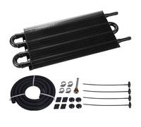 Transmission Oil Cooler Kit Convertitore Automatico-manuale Per Radiatore Dell'olio Della Trasmissione Remota A 4 File, 6 File, 8 File, 10 File, Piastra E Alette In Alluminio(4 row black)