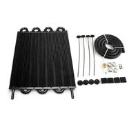 Transmission Oil Cooler Kit Convertitore Radiatore Automatico-manuale Universale In Alluminio A 4 File E 8 File TOC-1001 Per Trasmissione Remota Dell'olio(8 Row Black)
