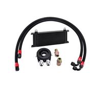 Transmission Oil Cooler Kit radiatore olio universale AN10 10/13/16 file Treccia di raffreddamento trasmissione in alluminio Adattatore raccordo tubo carburante Sandwich olio(16row kit)