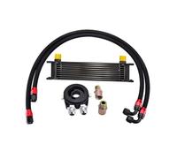 Transmission Oil Cooler Kit radiatore olio universale AN10 10/13/16 file Treccia di raffreddamento trasmissione in alluminio Adattatore raccordo tubo carburante Sandwich olio(10row kit)