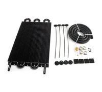 Transmission Oil Cooler Kit Radiatore Olio Universale Per Compressore D'aria, Post-refrigeratore, In Lega Di Alluminio A 16 Passaggi, Con Tubo E Alette Radiatore olio Radiatore(CHINA-6 Row Black)
