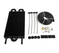 Transmission Oil Cooler Kit Radiatore Olio Universale Per Compressore D'aria, Post-refrigeratore, In Lega Di Alluminio A 16 Passaggi, Con Tubo E Alette Radiatore olio Radiatore(CHINA-4 Row Black)