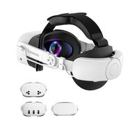 TRANSNOVO Cinturino Elite Compatibile con Meta Quest 3S/Quest 3/Quest 2 Accessori, Cinturino con Batteria da 10000mAh e Regolazione Retrattile a Un Solo Pulsante, Tempo di Gioco Esteso